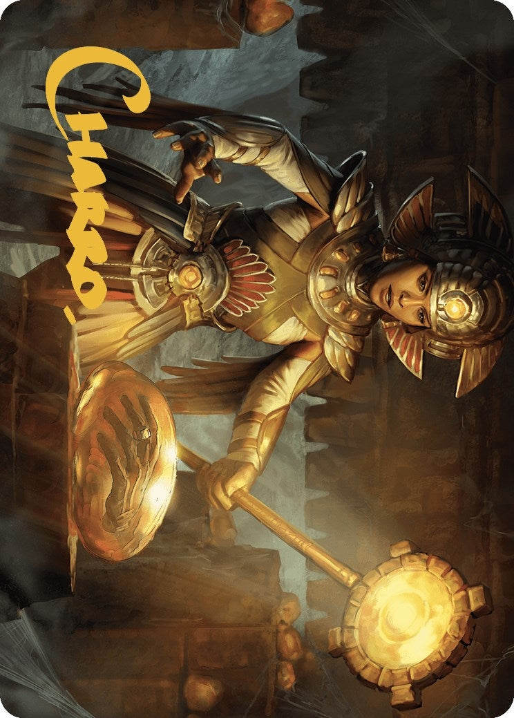 Curator of Sun's Creation Art Card (Gold-Stamped Signature) (18) (Art Series: The Lost Caverns of Ixalan)