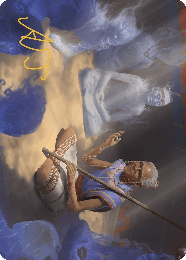 Ancestral Reminiscence Art Card (Gold-Stamped Signature) (9) (Art Series: The Lost Caverns of Ixalan)