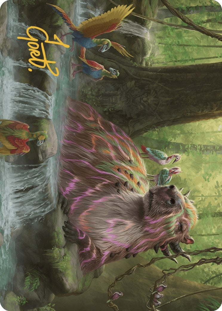 Basking Capybara Art Card (Gold-Stamped Signature) (22) (Art Series: The Lost Caverns of Ixalan)