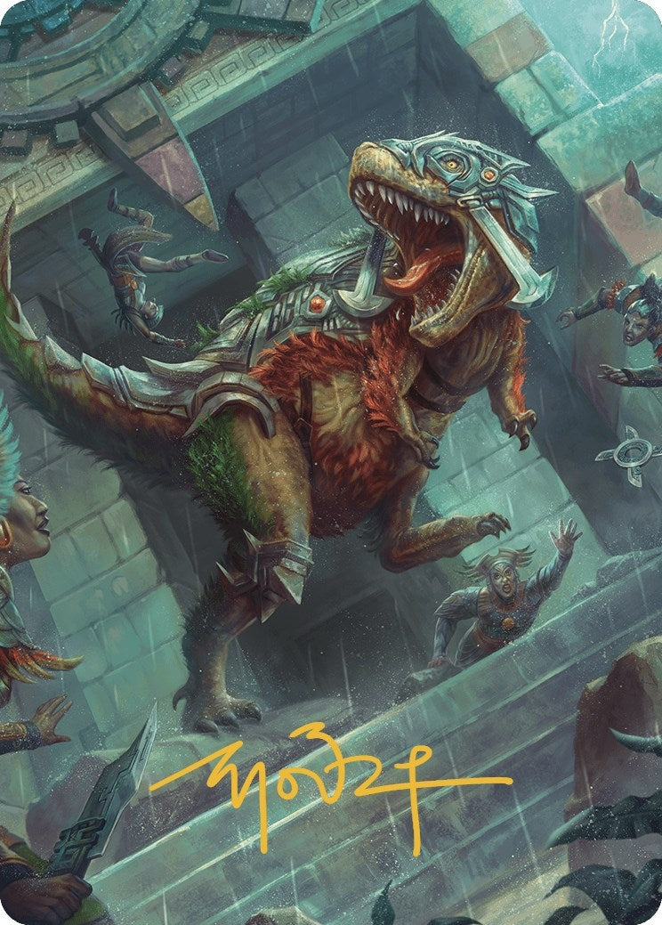 Carnage Tyrant Art Card (Gold-Stamped Signature) (66) (Art Series: The Lost Caverns of Ixalan)