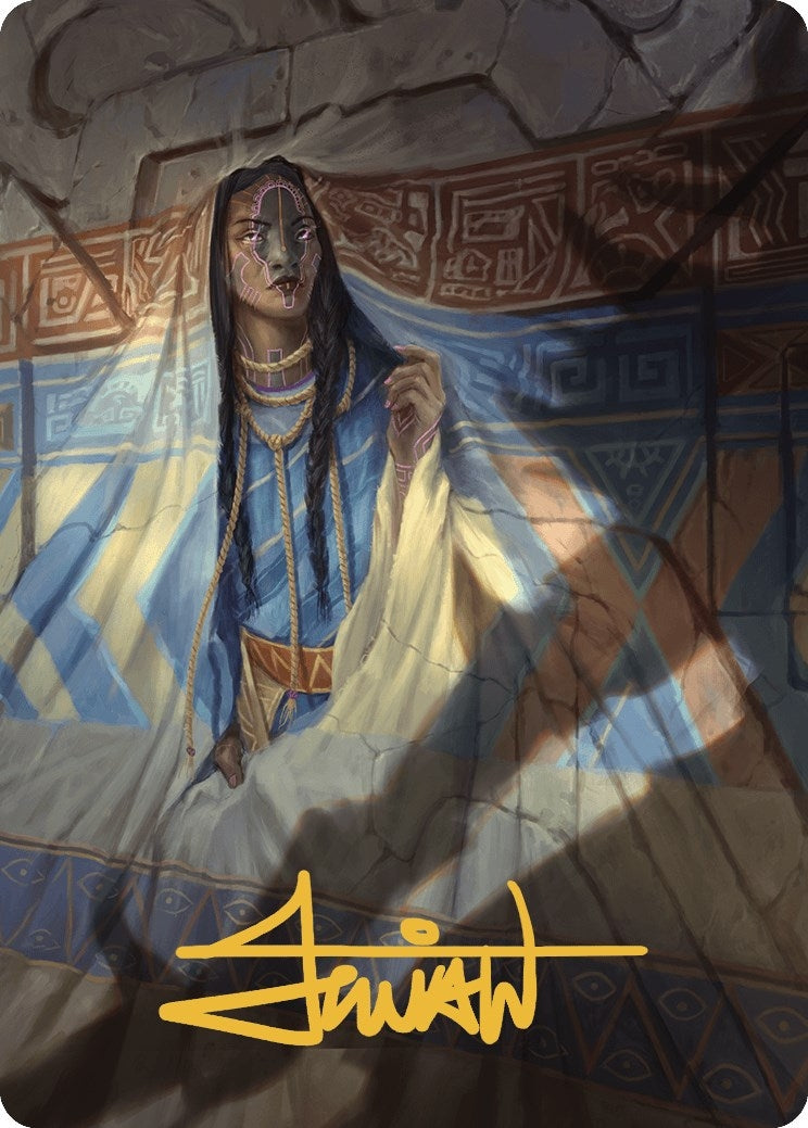 Whispersilk Cloak Art Card (Gold-Stamped Signature) (80) (Art Series: The Lost Caverns of Ixalan)