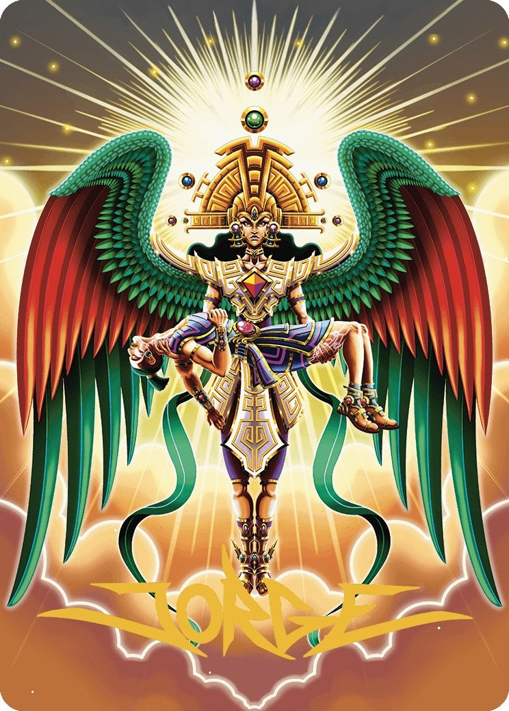 Resplendent Angel Art Card (59/81) (Gold-Stamped Signature) (59) (Art Series: The Lost Caverns of Ixalan)