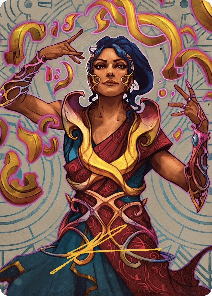Saheeli, the Sun's Brilliance Art Card (Gold-Stamped Signature) (52) (Art Series: The Lost Caverns of Ixalan)
