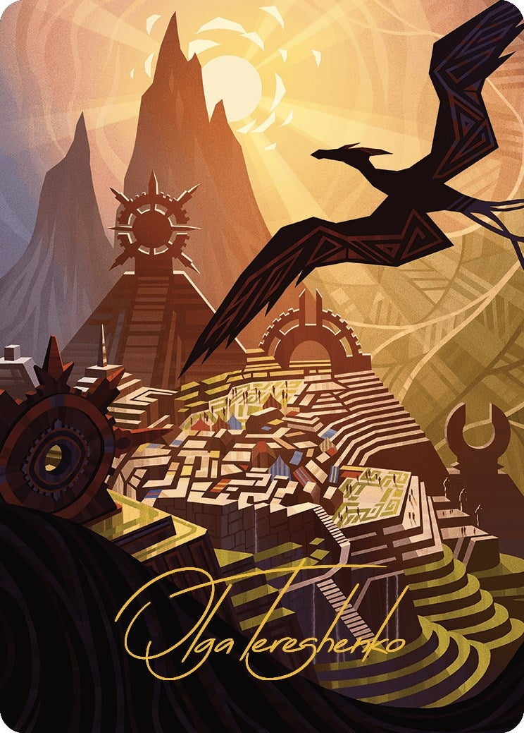 Plains Art Card (Gold-Stamped Signature) (44) (Art Series: The Lost Caverns of Ixalan)