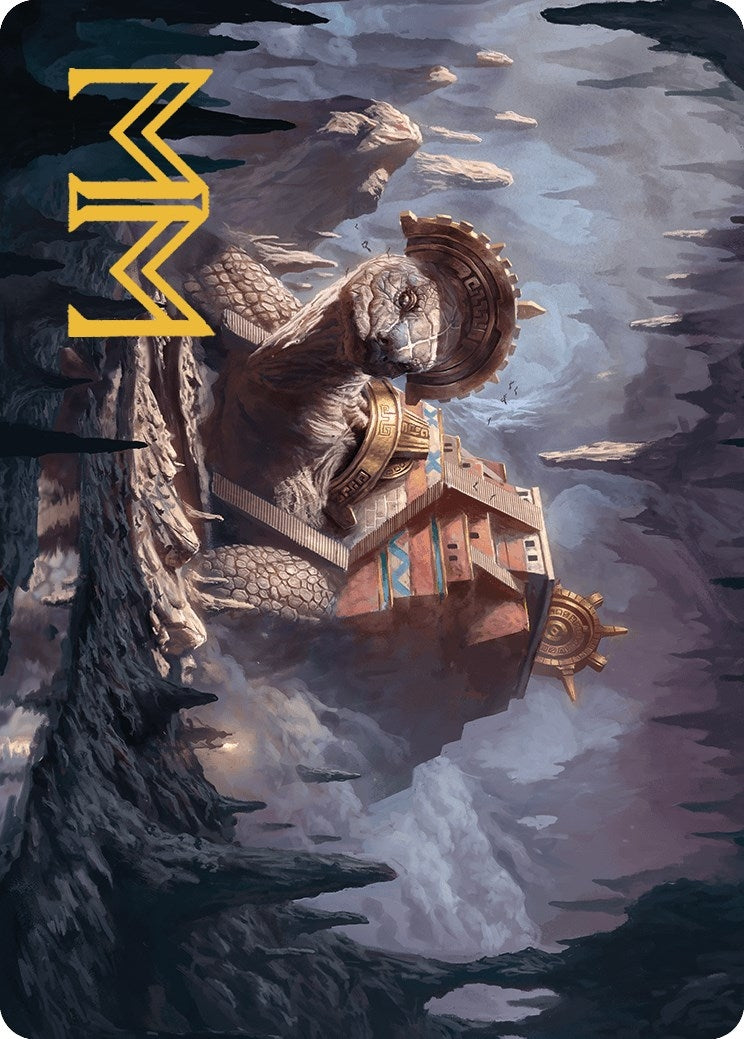 Bedrock Tortoise Art Card (Gold-Stamped Signature) (23) (Art Series: The Lost Caverns of Ixalan)