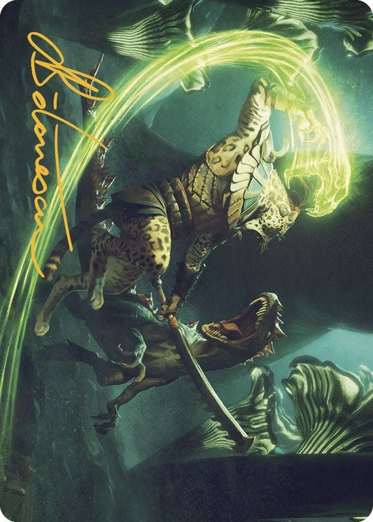 Contest of Claws Art Card (Gold-Stamped Signature) (72) (Art Series: The Lost Caverns of Ixalan)