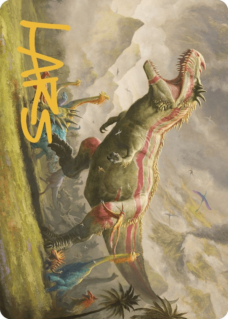 Ghalta, Stampede Tyrant Art Card (Gold-Stamped Signature) (24) (Art Series: The Lost Caverns of Ixalan)