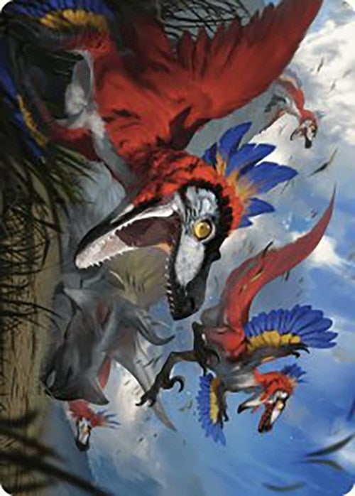 Wrathful Raptors Art Card (77) (Art Series: The Lost Caverns of Ixalan)