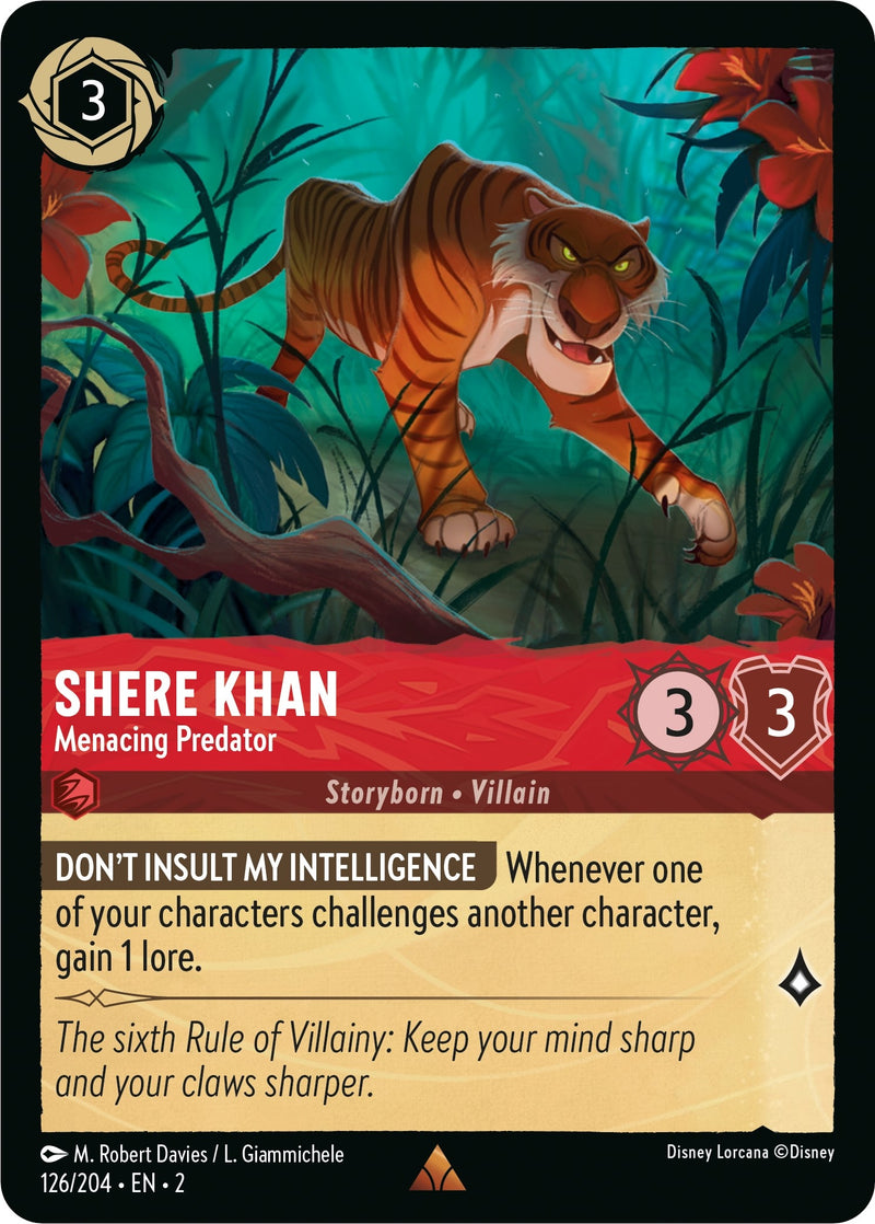 Image for Shere Khan - Menacing Predator (126/204) (Rise of the Floodborn) - Disney Lorcana