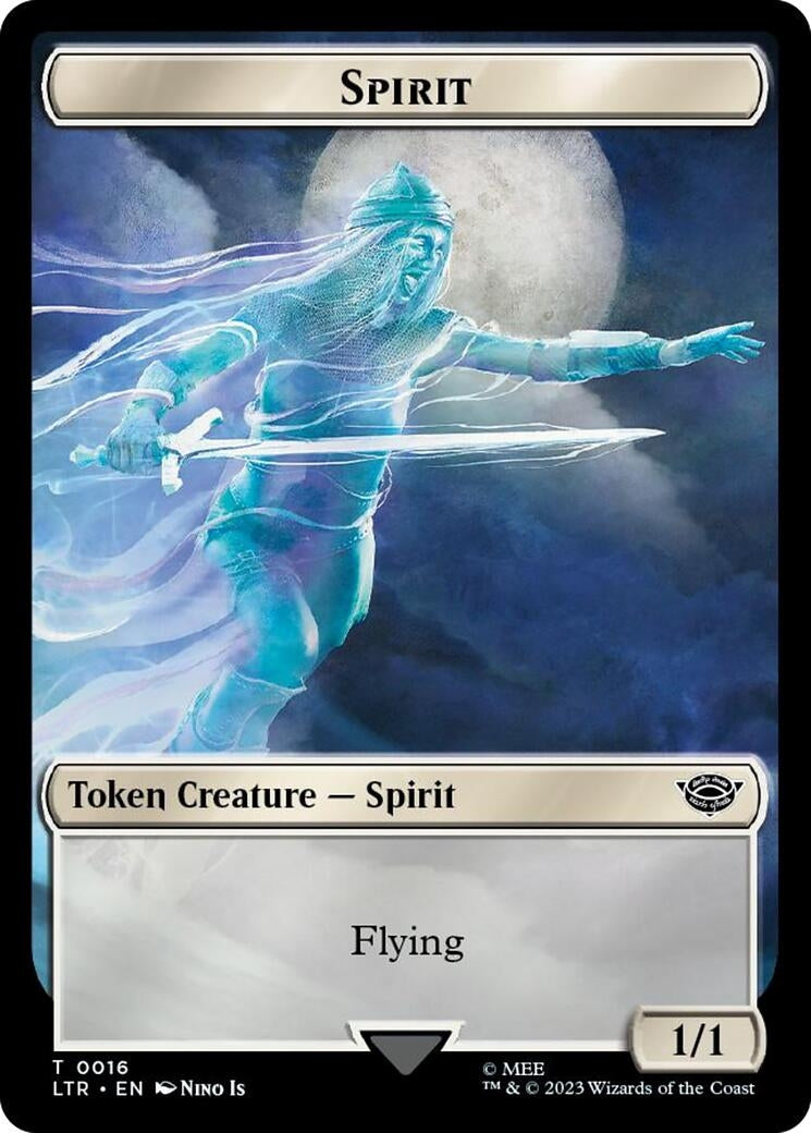 Spirit // Food (0022) Double-Sided Token (Surge Foil) (16 // 22) (Universes Beyond: The Lord of the Rings: Tales of Middle-earth)