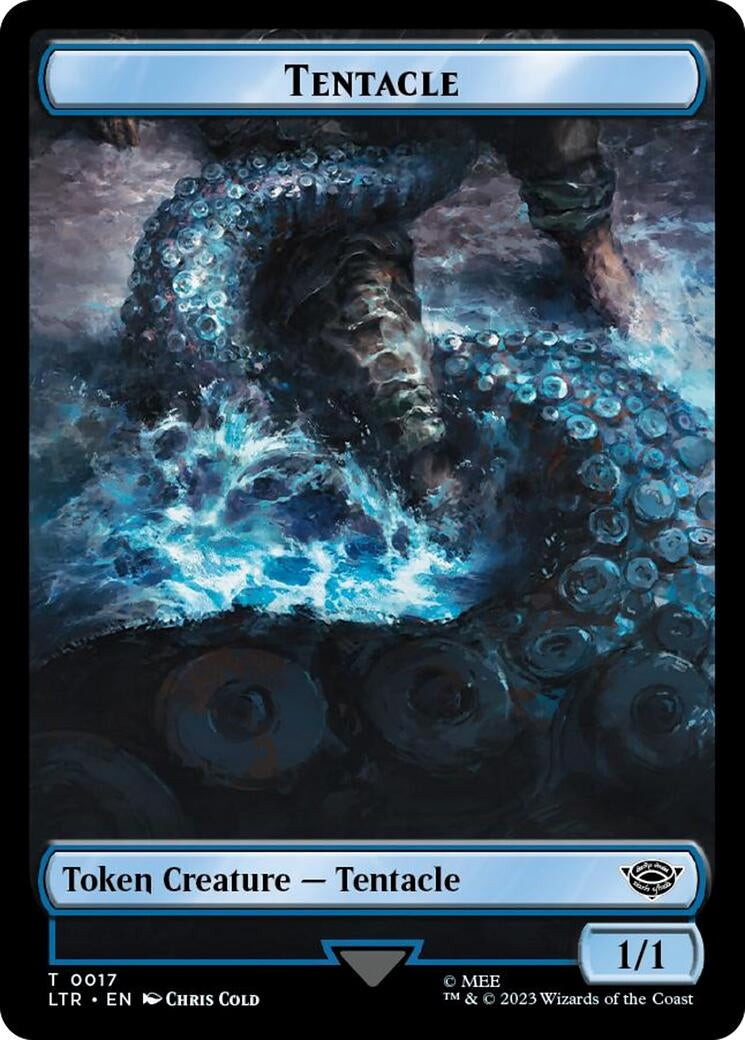 Tentacle // Food (0023) Double-Sided Token (Surge Foil) (17 // 23) (Universes Beyond: The Lord of the Rings: Tales of Middle-earth)
