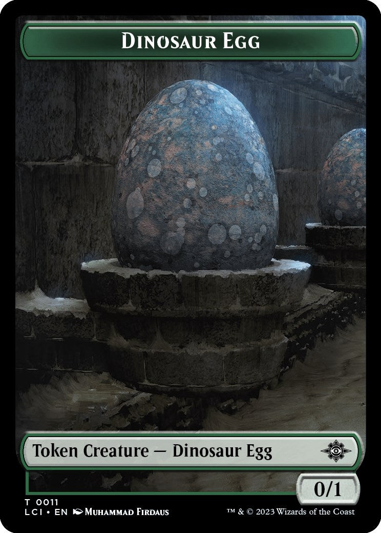 Dinosaur Egg // Dinosaur (0010) Double-Sided Token (11 // 10) (The Lost Caverns of Ixalan)