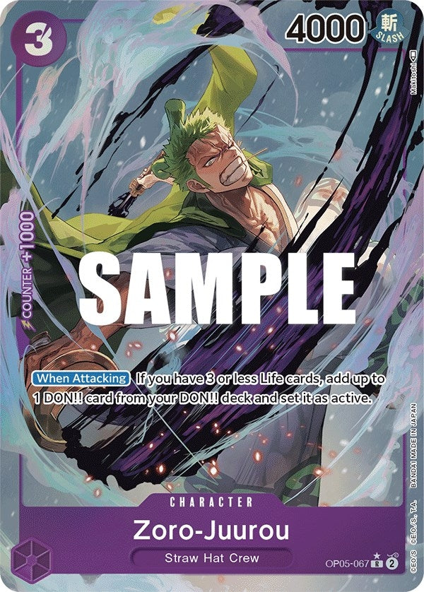 Image for Zoro-Juurou (Alternate Art) (OP05-067) (Awakening of the New Era) - One Piece Card Game