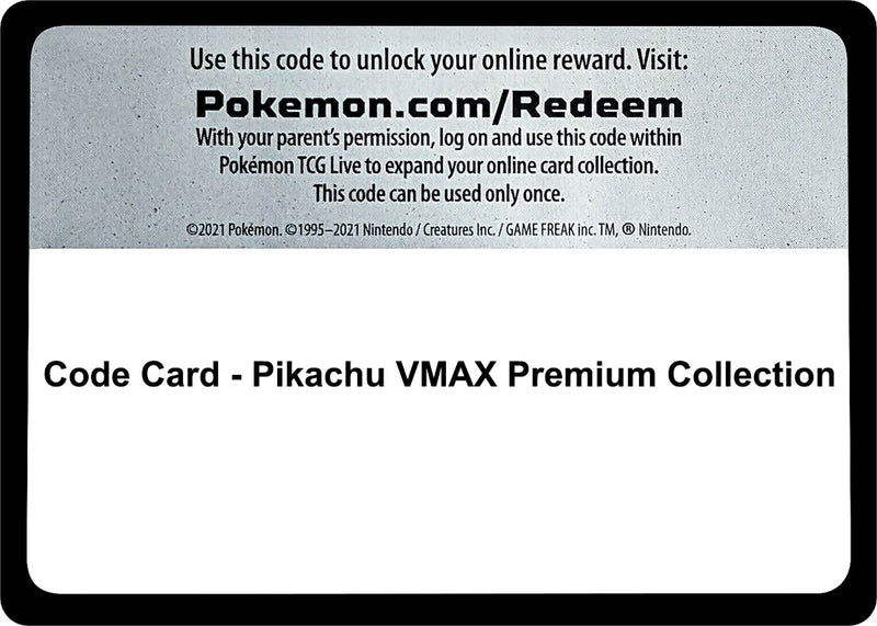 Image for Code Card - Pikachu VMAX Premium Collection (SWSH: Crown Zenith) - Pokemon