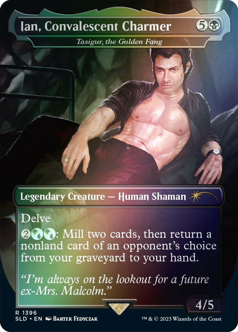 Ian, Convalescent Charmer - Tasigur, the Golden Fang (Rainbow Foil) (1396) (Secret Lair Drop Series)