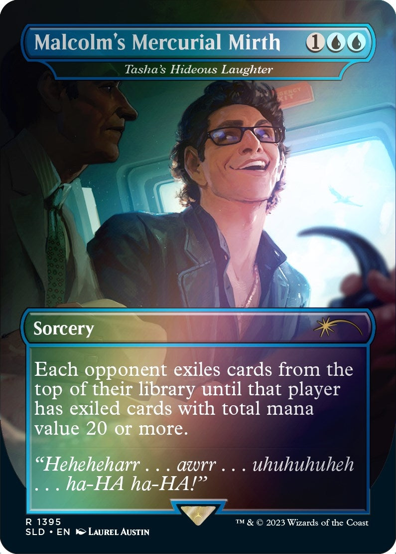 Malcolm's Mercurial Mirth - Tasha's Hideous Laughter (Rainbow Foil) (1395) (Secret Lair Drop Series)