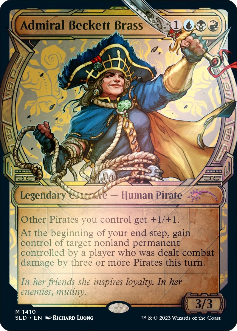 Admiral Beckett Brass (Rainbow Foil) (1410) (Secret Lair Drop Series)