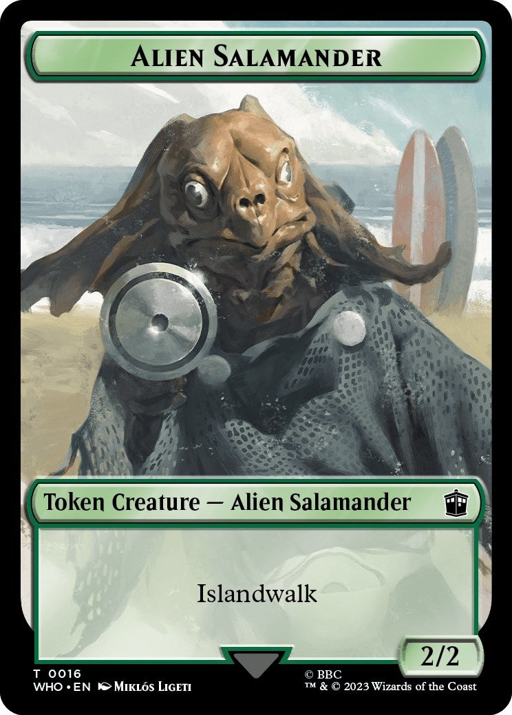 Alien Salamander // Mutant Double-Sided Token (16 // 18) (Universes Beyond: Doctor Who)