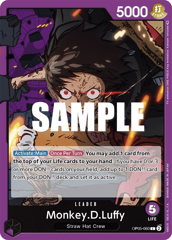 Image for Monkey.D.Luffy (060) (OP05-060) (Awakening of the New Era) - One Piece Card Game