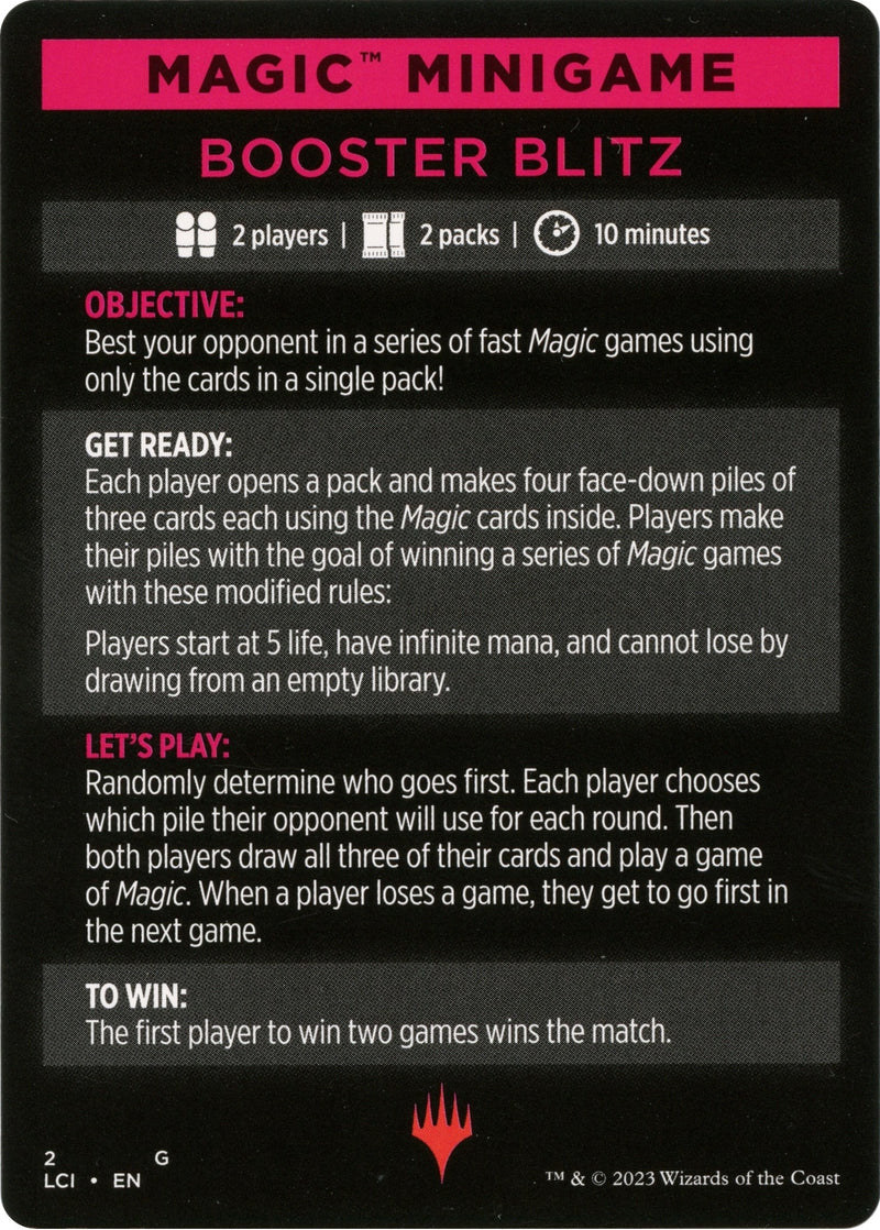 Magic Minigame: Booster Blitz (2) (The Lost Caverns of Ixalan)