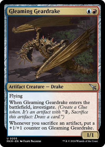 Gleaming Geardrake (205) (Murders at Karlov Manor)