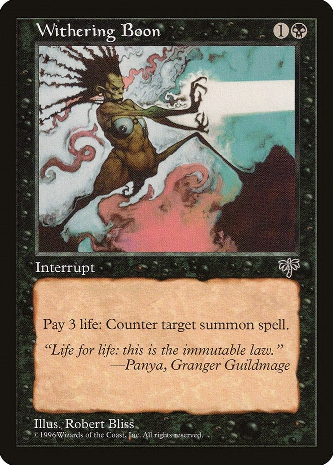 Image for Withering Boon - Magic: The Gathering