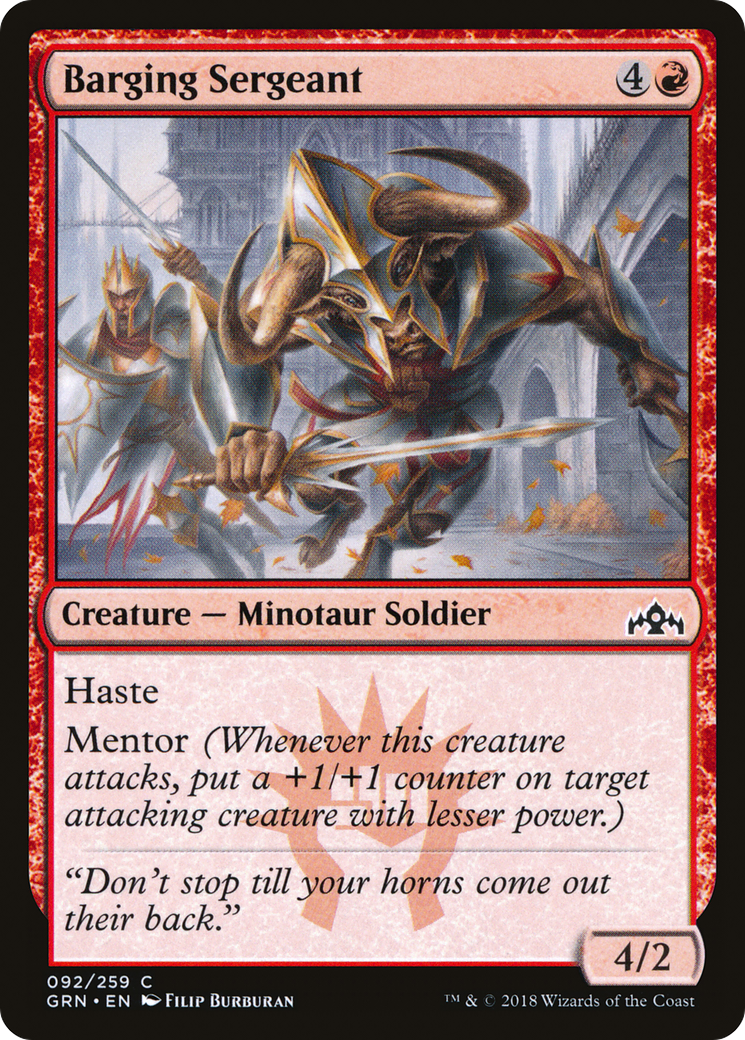 Barging Sergeant (92) (Guilds of Ravnica)