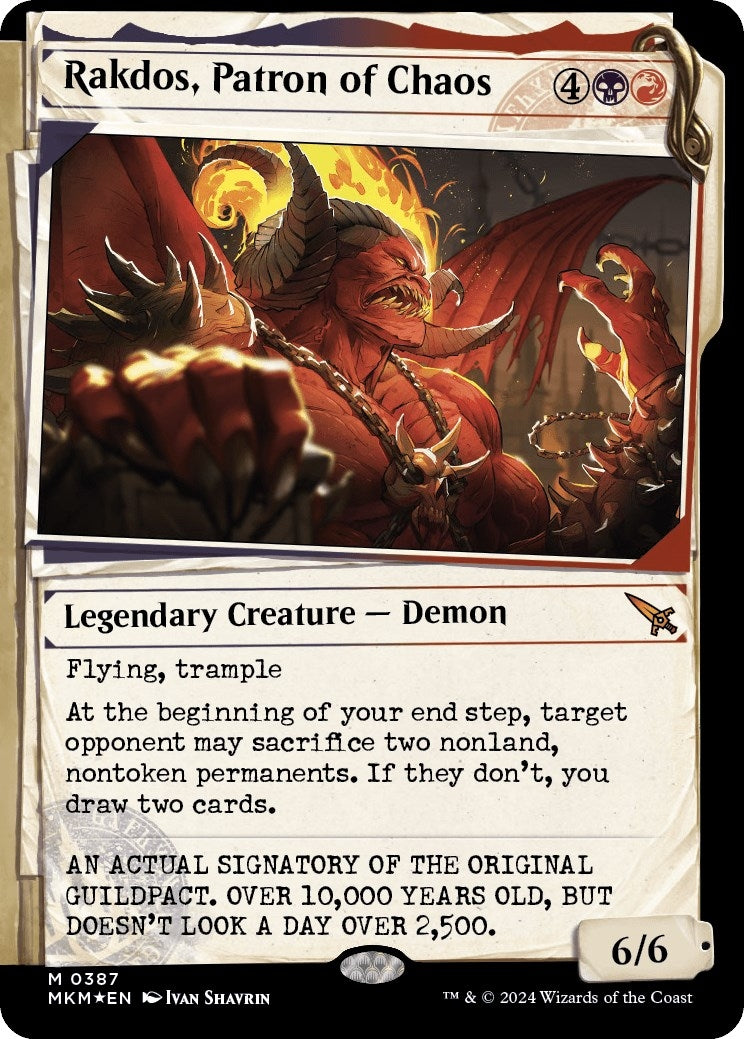 Rakdos, Patron of Chaos (Showcase) (Invisible Ink) (387) (Murders at Karlov Manor)