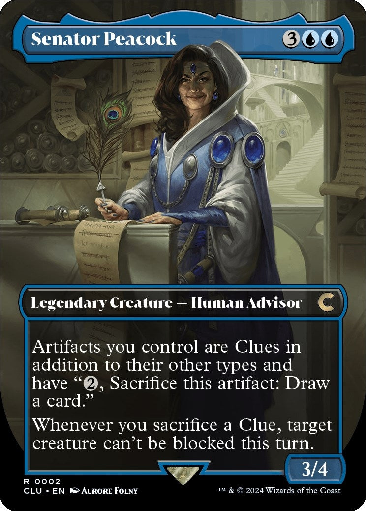 Senator Peacock (Borderless) (2) (Ravnica: Clue Edition)