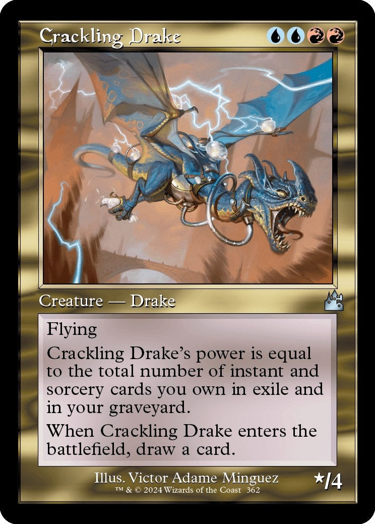 Crackling Drake (Retro Frame) (362) (Ravnica Remastered)