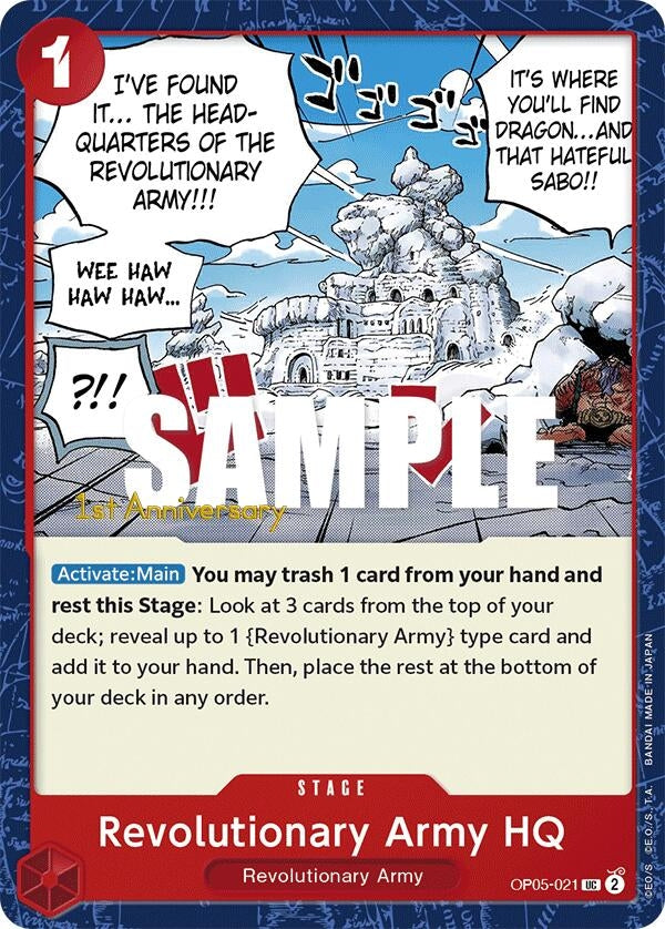 Image for Revolutionary Army HQ (OP05-021) (Awakening of the New Era: 1st Anniversary Tournament Cards) - One Piece Card Game