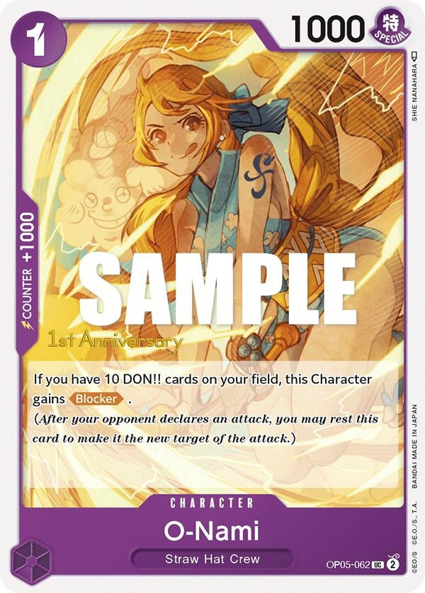 Image for O-Nami (OP05-062) (Awakening of the New Era: 1st Anniversary Tournament Cards) - One Piece Card Game