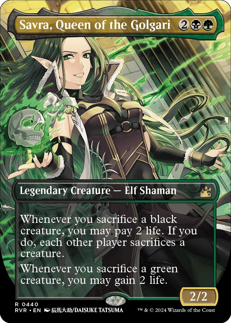 Savra, Queen of the Golgari (Anime Borderless) (440) (Ravnica Remastered)