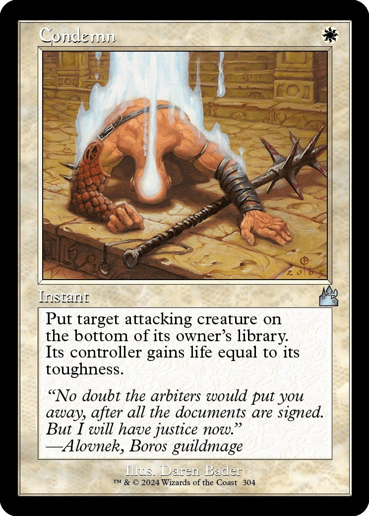Condemn (Retro Frame) (304) (Ravnica Remastered)