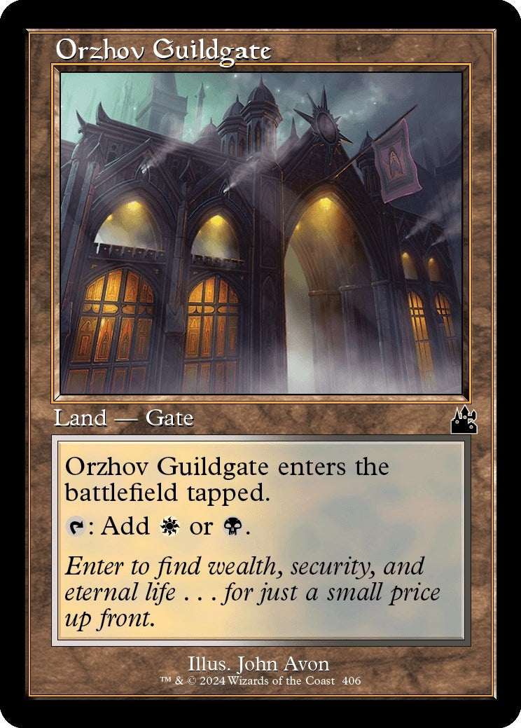 Orzhov Guildgate (Retro Frame) (406) (Ravnica Remastered)