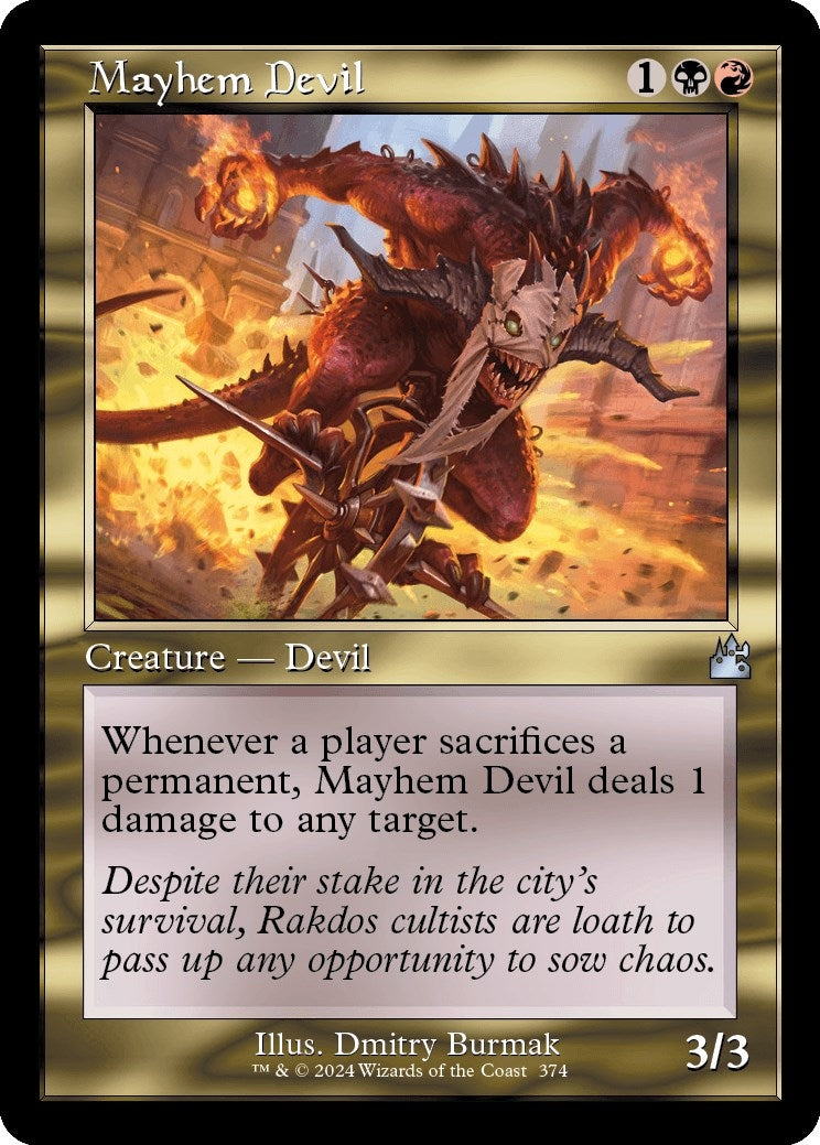 Mayhem Devil (Retro Frame) (374) (Ravnica Remastered)