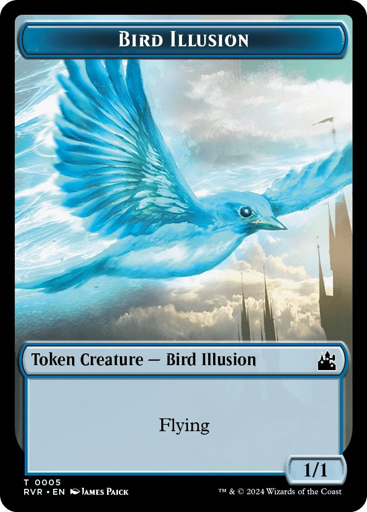 Bird Illusion Token (5) (Ravnica Remastered)