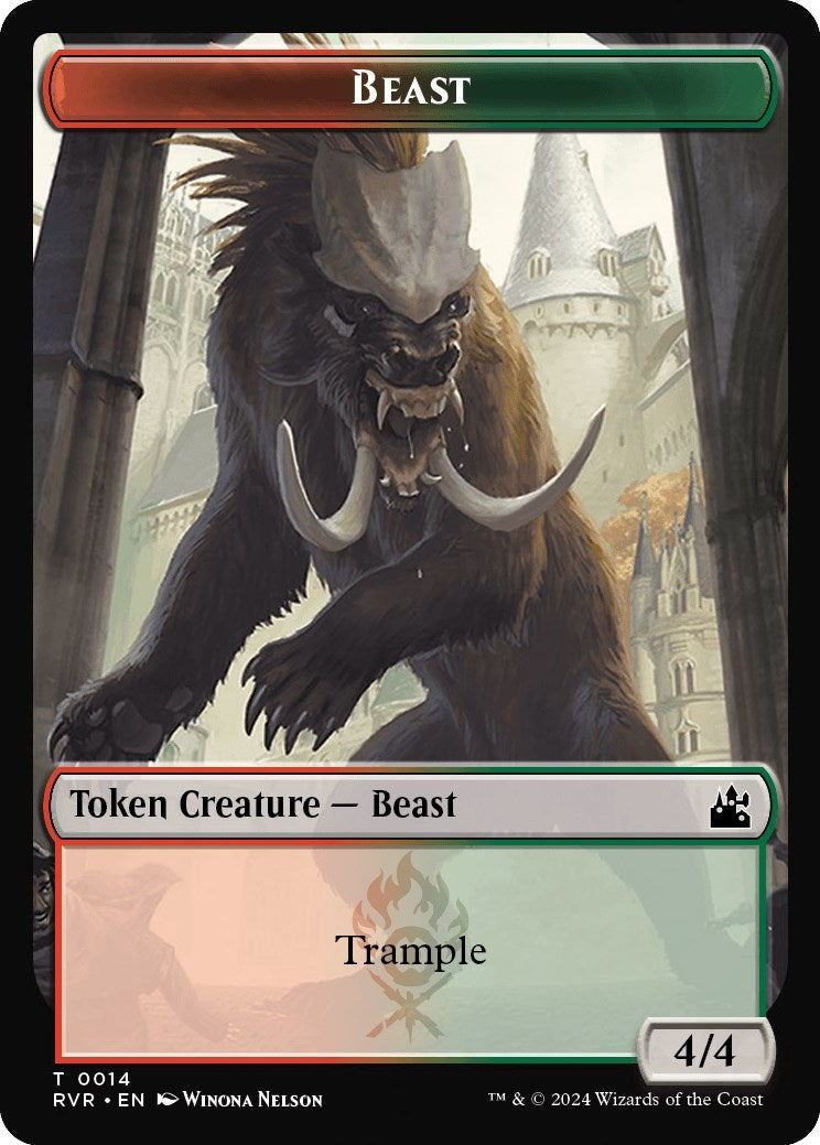 Beast Token (14) (Ravnica Remastered)