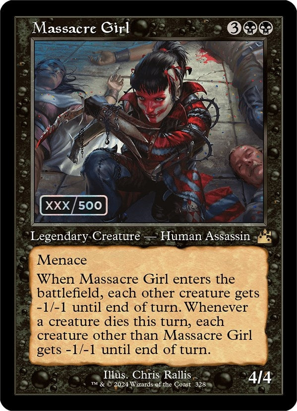 Massacre Girl (Retro Frame) (Serial Numbered) (328) (Ravnica Remastered)