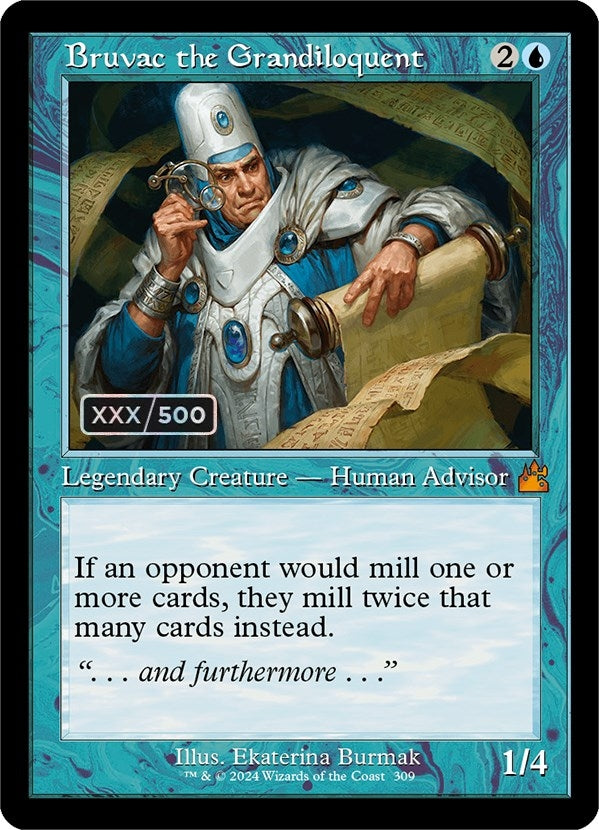 Bruvac the Grandiloquent (Retro Frame) (Serial Numbered) (309) (Ravnica Remastered)