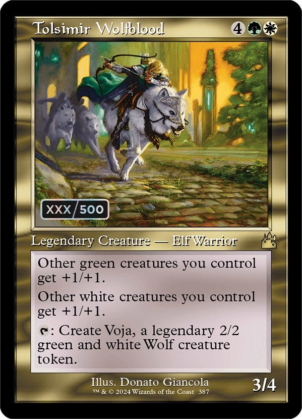 Tolsimir Wolfblood (Retro Frame) (Serial Numbered) (387) (Ravnica Remastered)