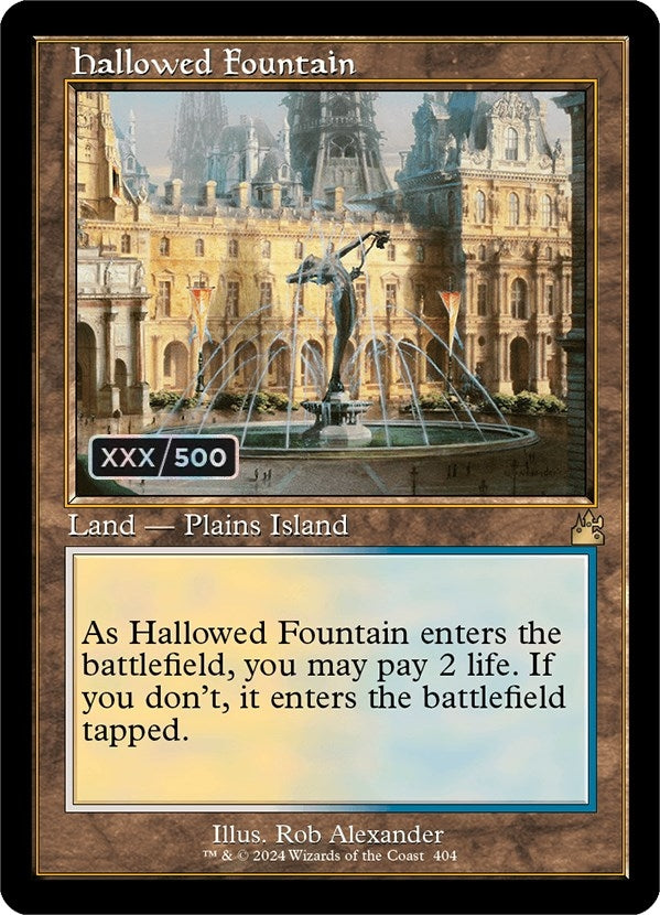 Hallowed Fountain (Retro Frame) (Serial Numbered) (404) (Ravnica Remastered)