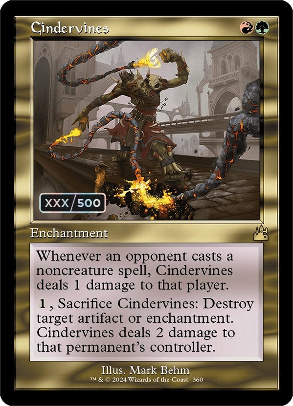 Cindervines (Retro Frame) (Serial Numbered) (360) (Ravnica Remastered)