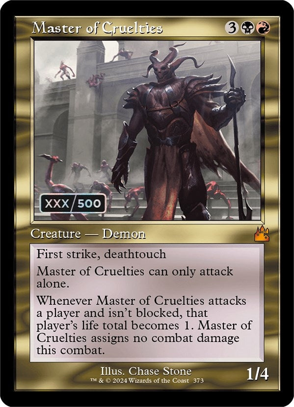 Master of Cruelties (Retro Frame) (Serial Numbered) (373) (Ravnica Remastered)