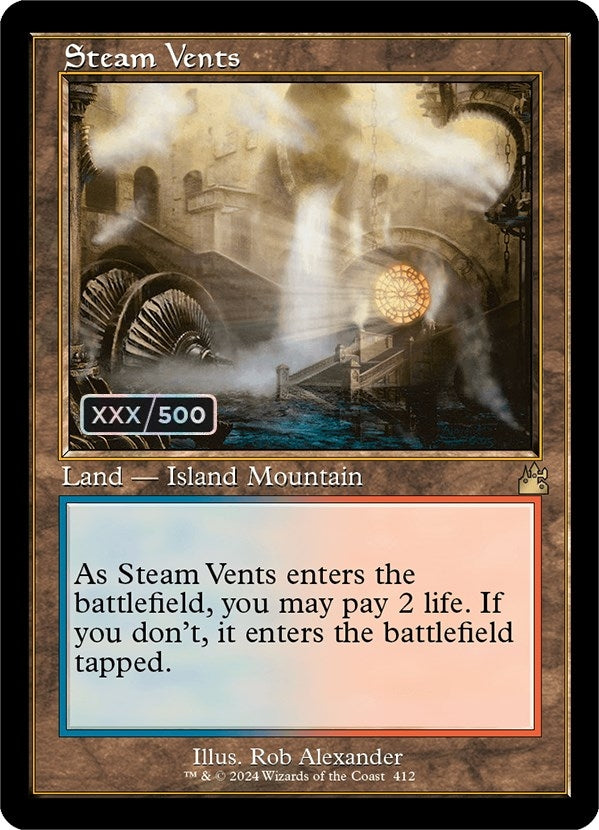 Steam Vents (Retro Frame) (Serial Numbered) (412) (Ravnica Remastered)