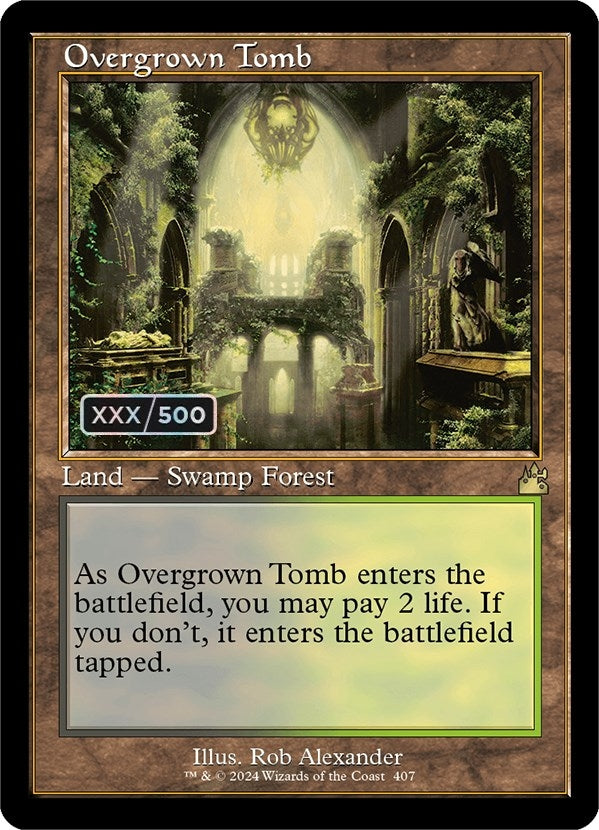 Overgrown Tomb (Retro Frame) (Serial Numbered) (407) (Ravnica Remastered)