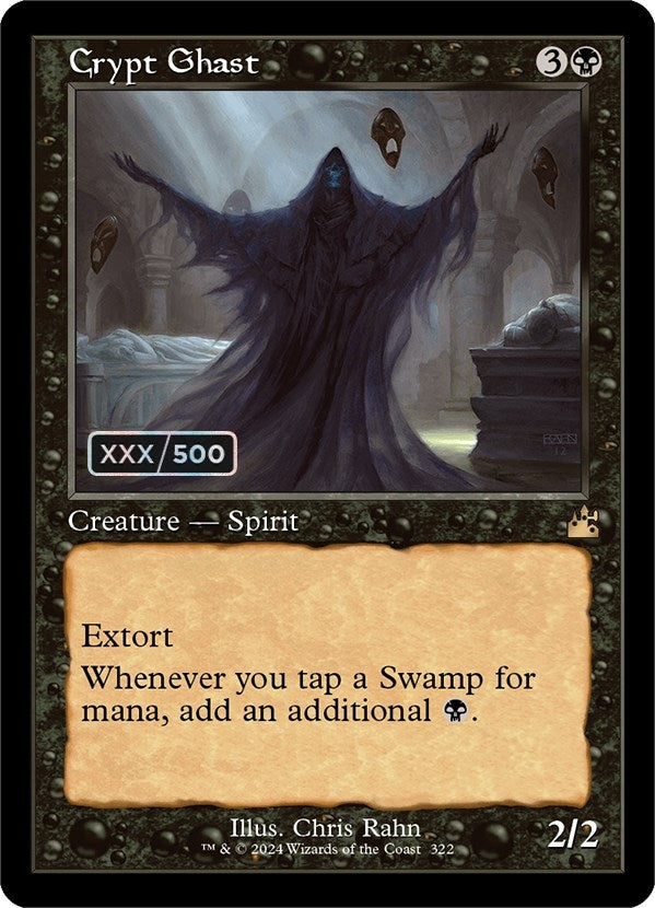 Crypt Ghast (Retro Frame) (Serial Numbered) (322) (Ravnica Remastered)