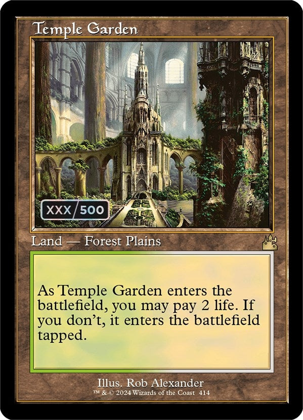Temple Garden (Retro Frame) (Serial Numbered) (414) (Ravnica Remastered)