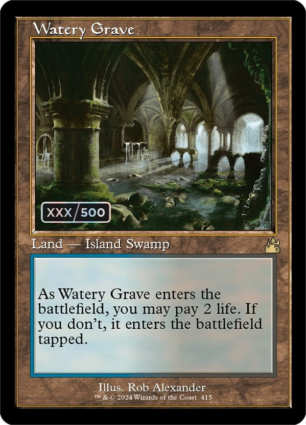 Watery Grave (Retro Frame) (Serial Numbered) (415) (Ravnica Remastered)