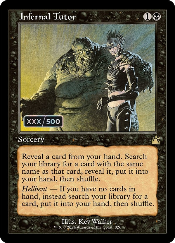 Infernal Tutor (Retro Frame) (Serial Numbered) (326) (Ravnica Remastered)